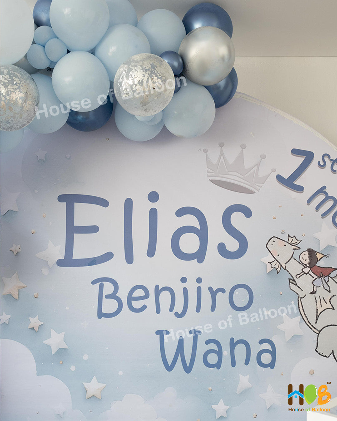 Simple Backdrop Bulat Dekorasi Balon 2,4 x 2.4 Meter