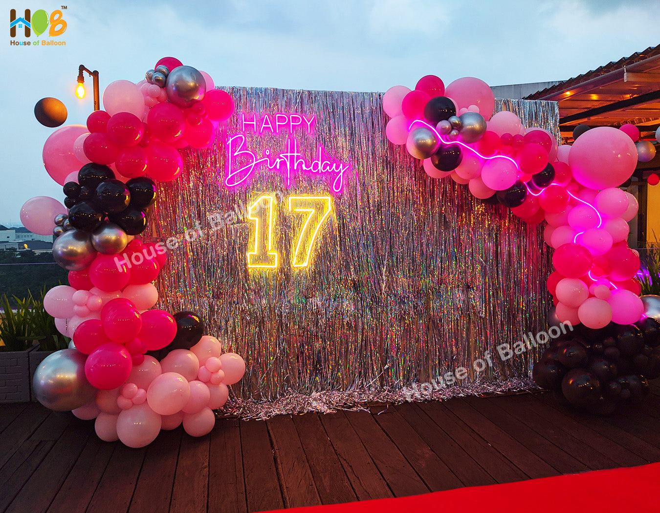 Sweet Seventeen Backdrop Party Dekorasi 3 x 2.5 Meter