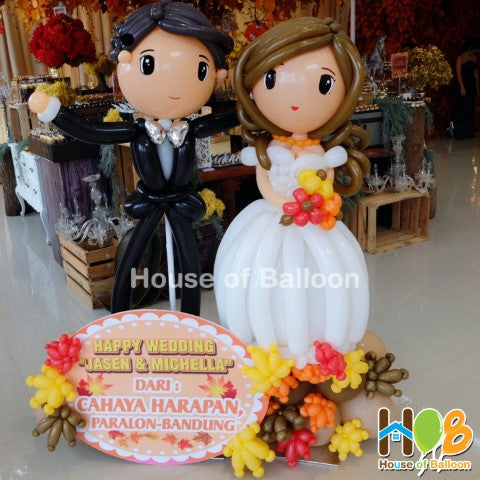 Character 2 Balon Jumbo + Custom Sign