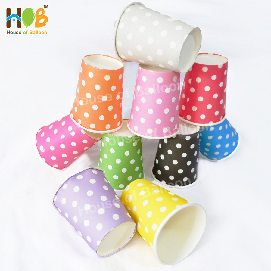 Gelas Kertas Pesta Polkadot Paper Cup Party 10 pcs