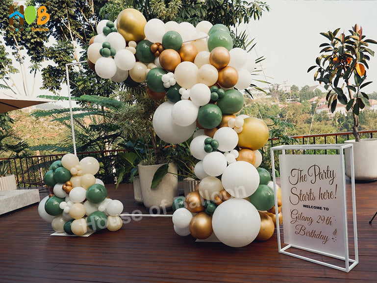 Dekorasi Organic Balon Frame Kotak 2.5 x 2.5 Meter