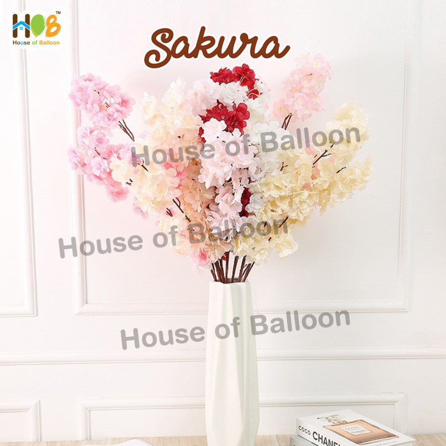 Bunga Cherry Blossom Sakura 1 Meter Artificial Flower 3 Cabang