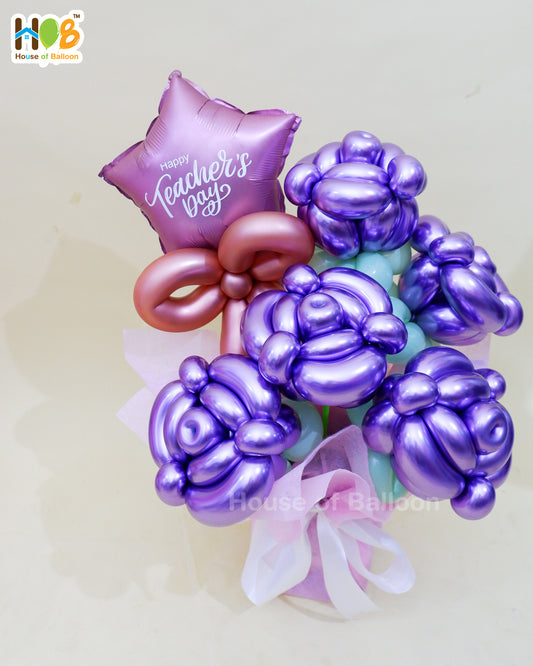 Small Bouquet Balon Custom Text