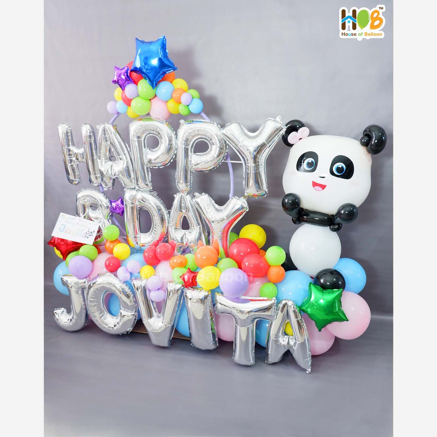 Happy Bday Balon + Character Medium