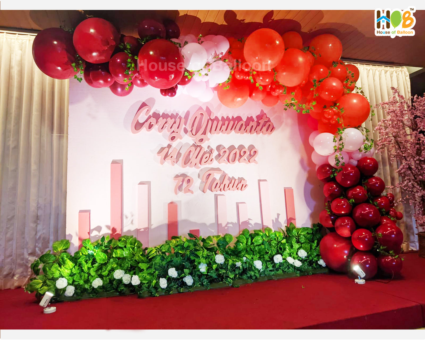 Minimalis Organic Balon Backdrop 3 x 2.5 Meter