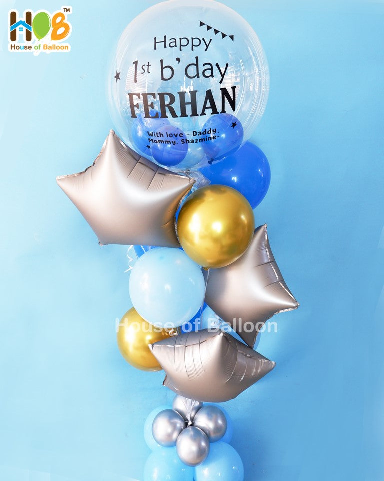 Standing Helium Set 9+1 Balon PVC Custom Text
