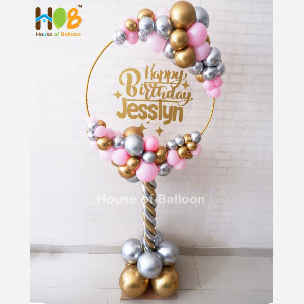 Standing Circle Balloon Parcel Papan Ucapan