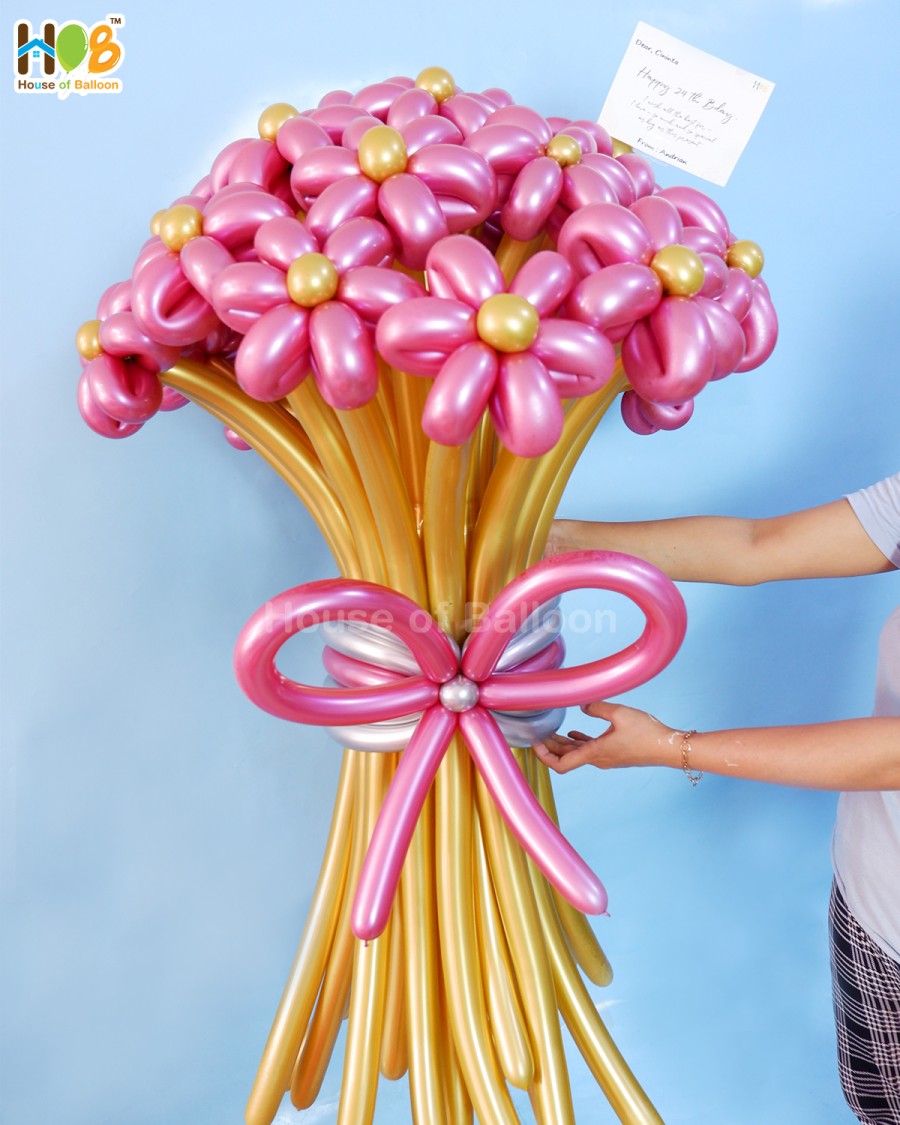 Balon Latex Twist Pentil Chrome Metalik