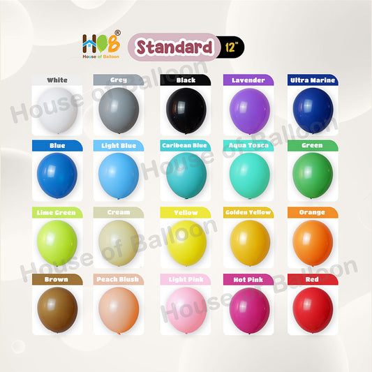 Balon Latex Premium Tebal 12 inch Doft Standard