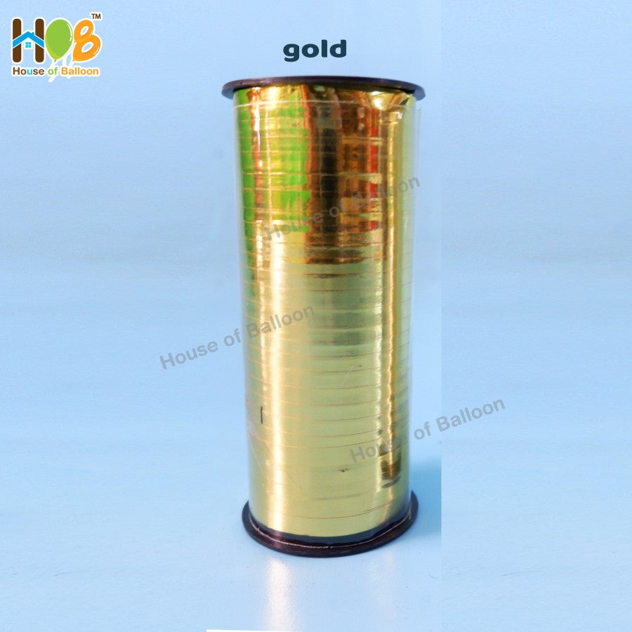 Pita Balon 90 Meter Silver Gold Metalik Mengkilap