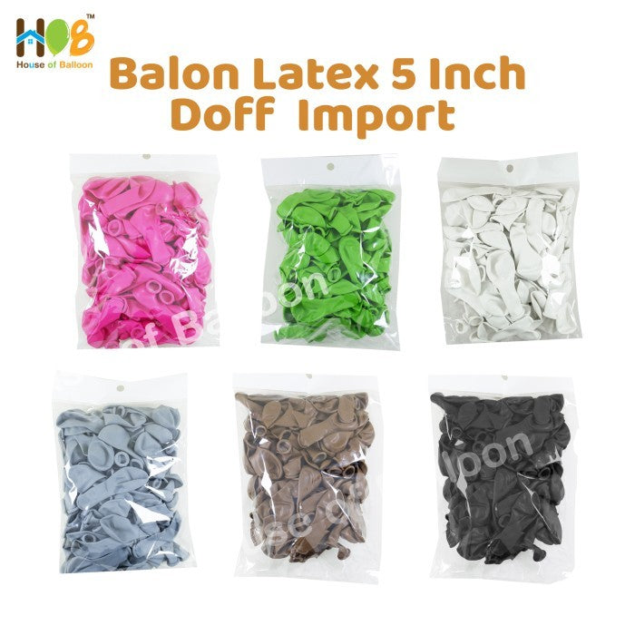 Balon Latex Premium Tebal 5 inch Doft Standard