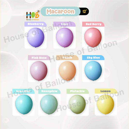 Balon Latex Premium Tebal 12 inch Doft Pastel Macaron