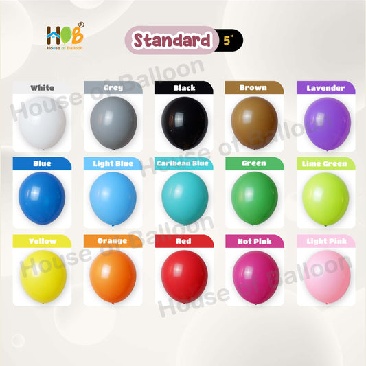 Balon Latex Premium Tebal 5 inch Doft Standard