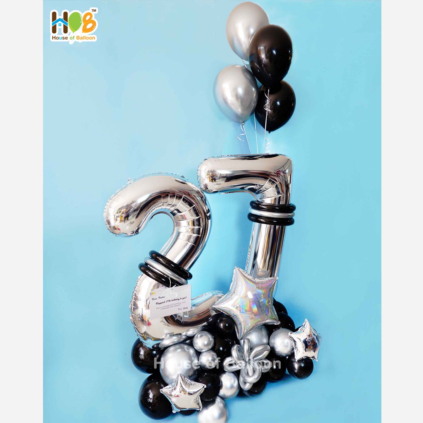 Balon Number Jumbo Arrangement + Helium