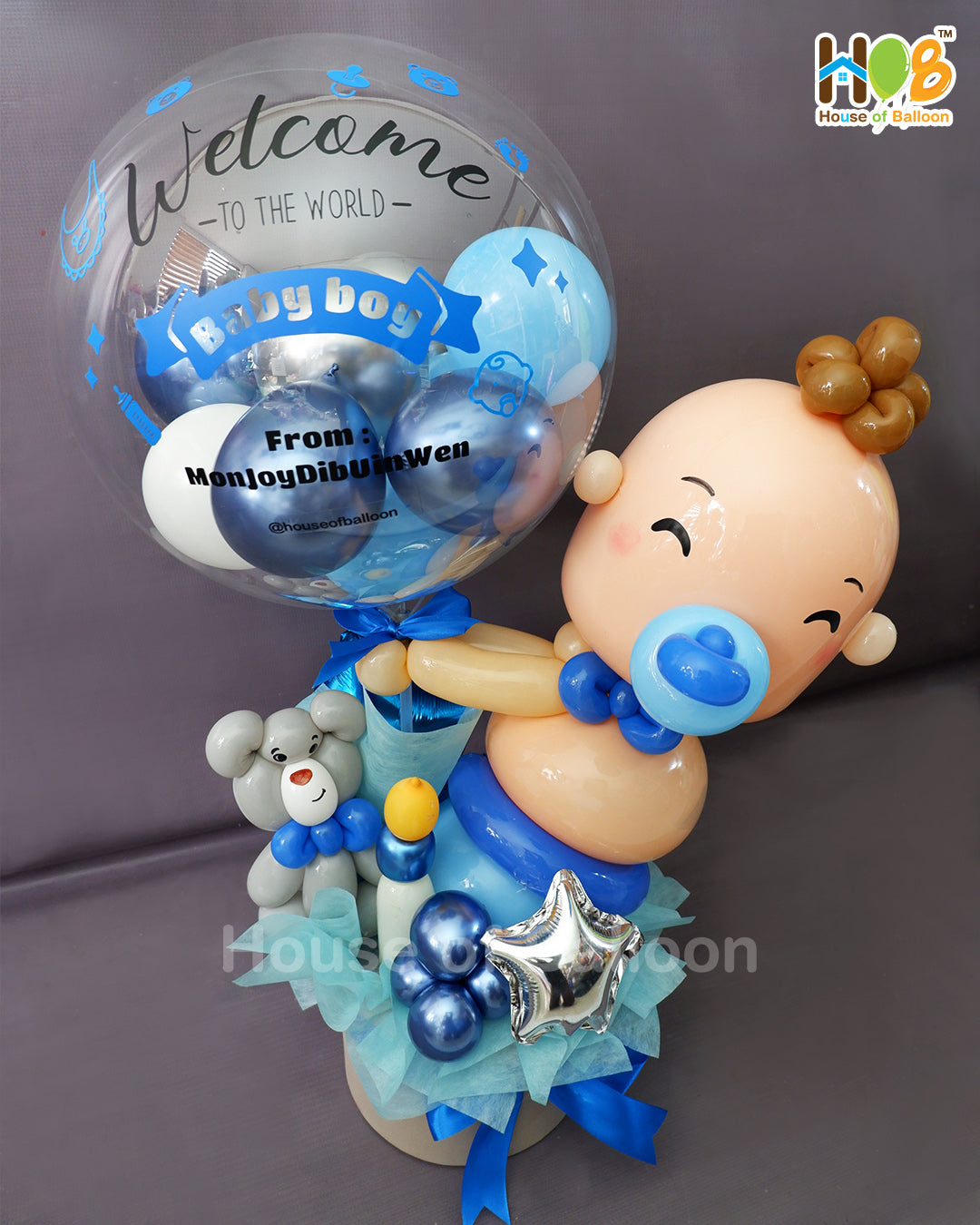 Parcel Balon Gift Flower Box Baby Born / Papan Ucapan Bandung