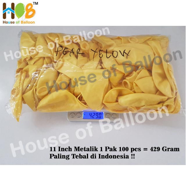 Balon Latex Premium Tebal 12 inch Metalik