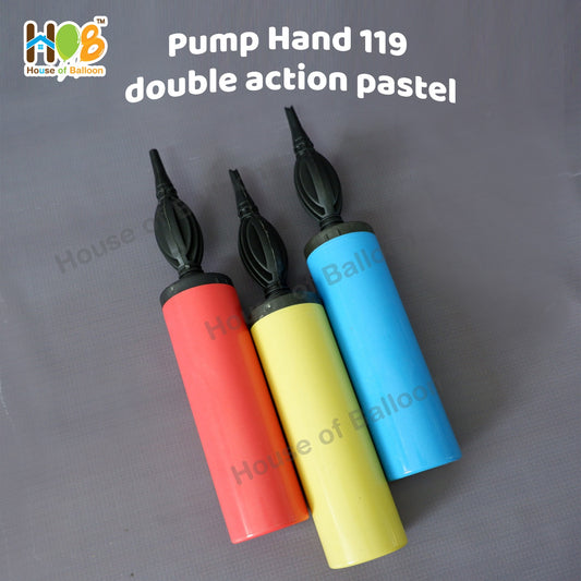 Pompa Balon Tangan High Quality - Double Action 2 arah Pastel