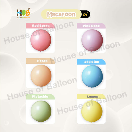 Balon Latex Premium Tebal 24 Inch Doft Pastel Macaron